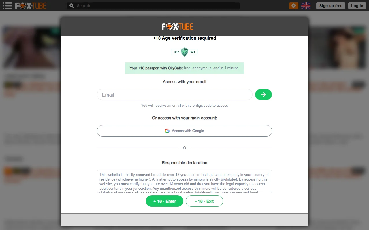 Screenshot of Foxtube