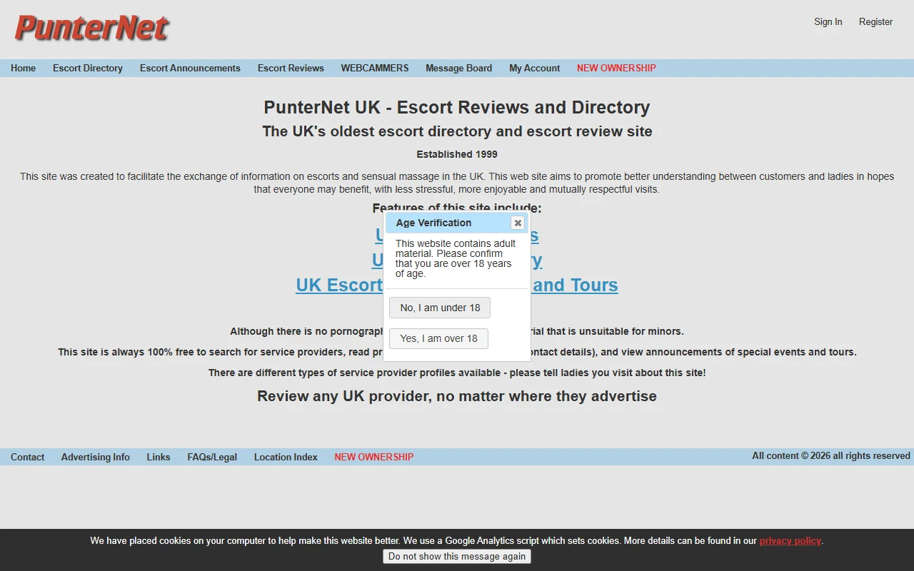 Screenshot of Punternet